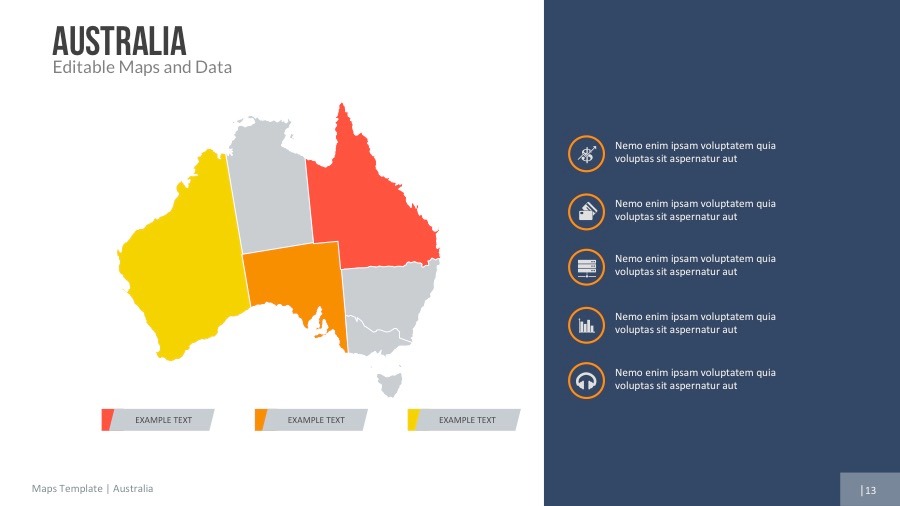 Australia Map - Editable Map Presentation, Presentation Templates